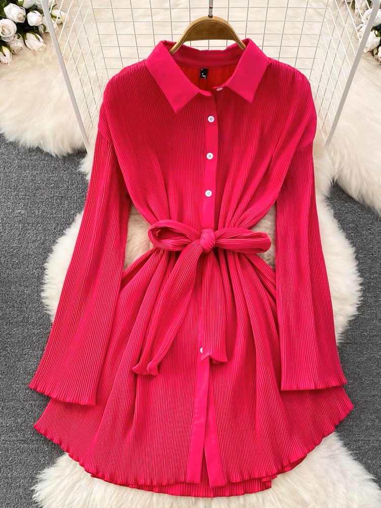 Iconic moment stretchy shirt dress SDZZ802 images